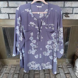 Periwinkle Floral Blouse